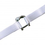 Composite strapping with phosphate buckle